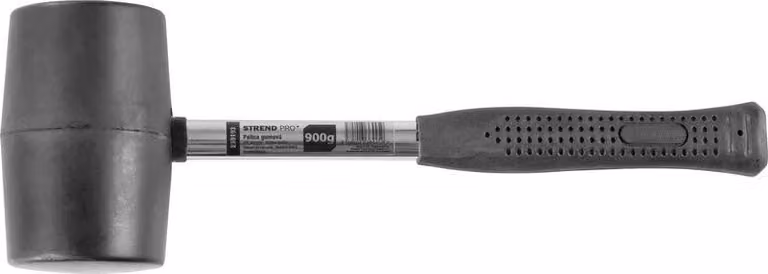 Martello Strend Pro HM213, 900 g, in gomma, testa nera, manico in metallo, lunghezza del manico 345 mm
