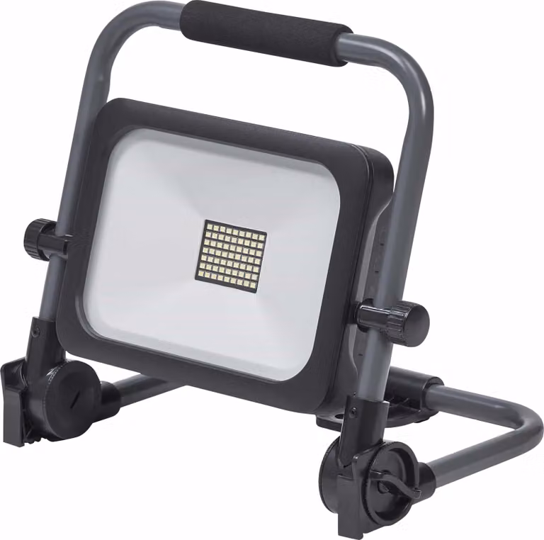 OSRAM VAL BAT Faro da lavoro a LED, grigio scuro/nero, 30W, 3000lm, colore della luce bianco freddo, alimentato a batteria, funzione di ricarica USB grazie al power bank integrato, portatile, classe di protezione IP54, 6500K