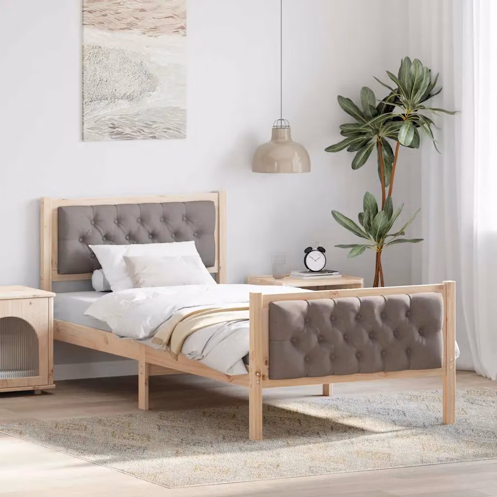 Struttura del letto Talpa vidaXL in pino massello 90 x 190 cm – 1