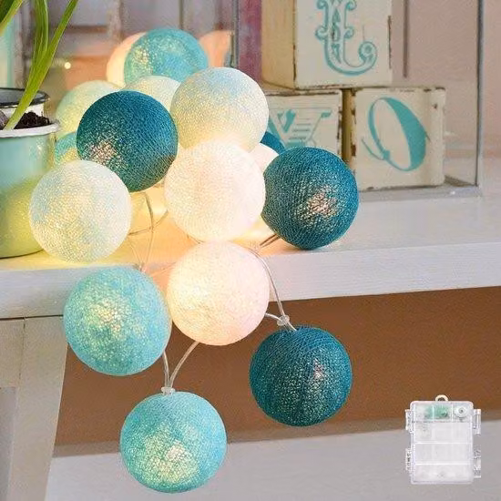 Ghirlande luminose a LED per la cameretta dei bambini, il giardino e il balcone - 20 luci LED, lunghezza 38 m, in plastica.