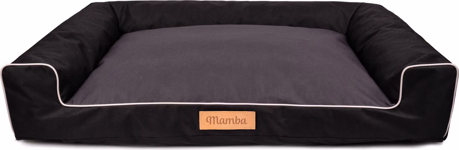 Letto grande per cani divano per cani cuscino per cani cestino lavabile - colore nero - tappetino per cani misura XXL - 118x78 cm