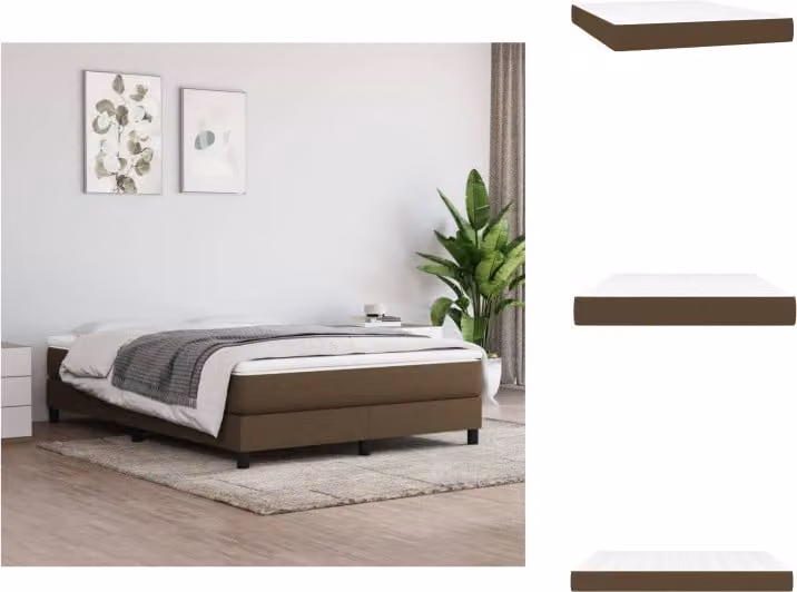 vidaXL Materasso a molle insacchettate in tessuto marrone scuro 140x200x20 cm - Materassi