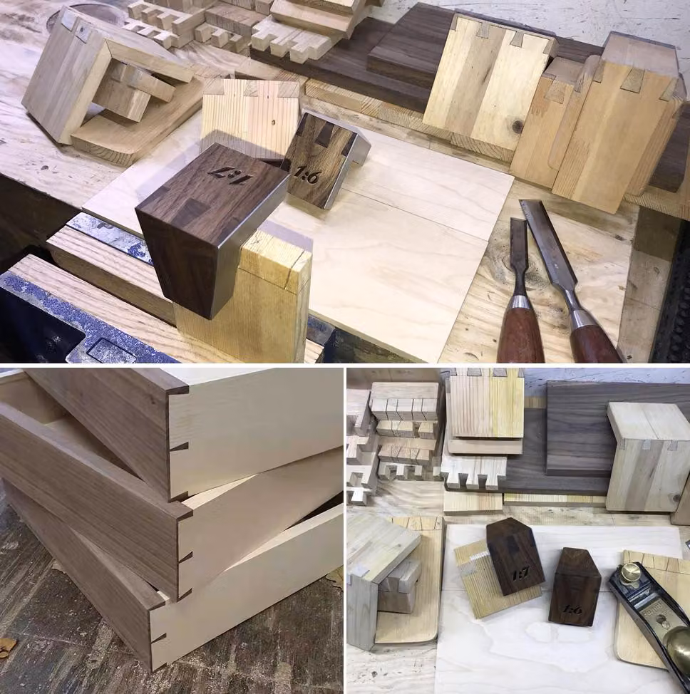 Lavorazione del legno, guida magnetica per sega a coda di rondine, calibro articolato, per il taglio di code di rondine