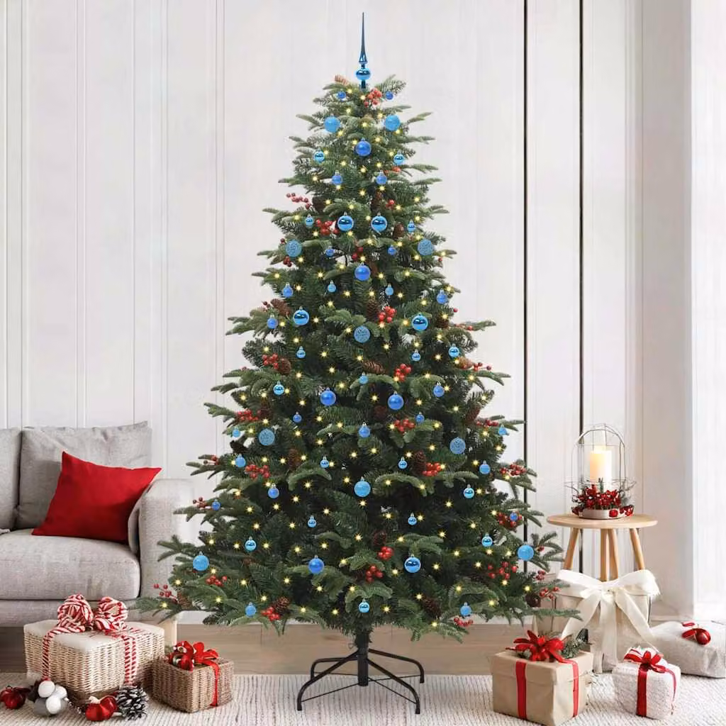 Maison Exclusive - Albero di Natale artificiale con 300 LED e supporto, verde, 240 cm