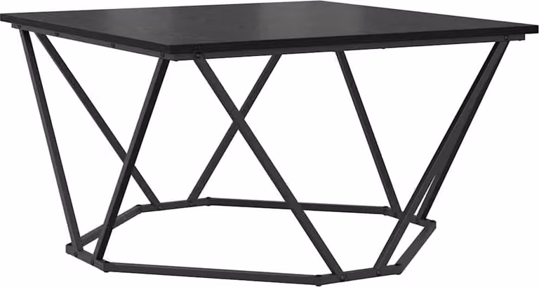 Tavolino da salotto Rovere Nero 80 x 80 x 45 cm
