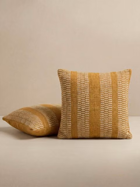 Maya set di 2 cuscini senape - Kenay Home