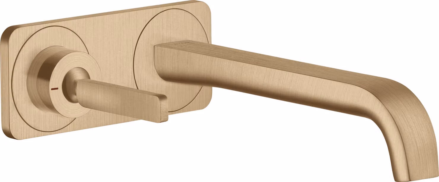 hansgrohe AXOR Citterio E Mitigeur monocommande de lavabo encastré avec plaque pour montage mural, 36114140, 36114140