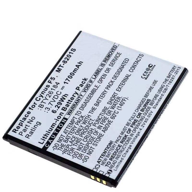 Batteria adatta a Mobistel Cynus F5 MT-8201B, MT-8201S, MT-8201W, 1700mAh