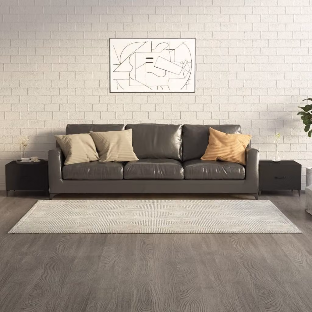 Maison Exclusive - Tavolini con gambe in metallo 2 pezzi Nero 50x50x40 cm