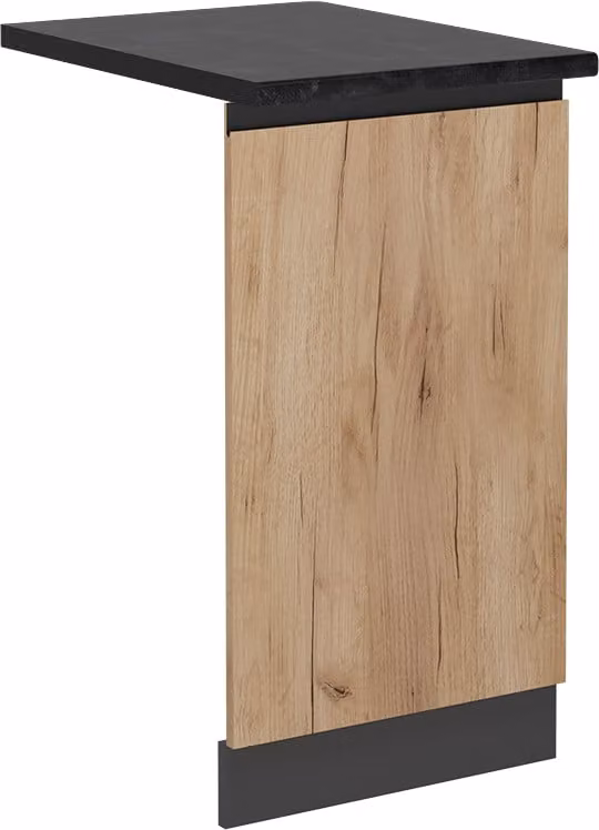 Pannello frontale della lavastoviglie Vicco R-Line Rovere dorato 45 cm  J-Shape, PL Antracite, Model 55106
