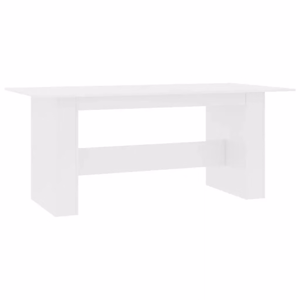 Tavolo da pranzo rettangolare minimalista vidaXL in legno bianco L/P/H: 180 x 90 x 76 cm – 2