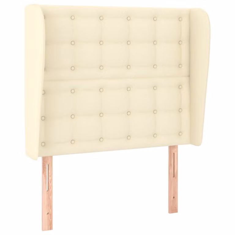 Testiera ad Orecchio Crema 83x23x118/128 cm in Pelle finta