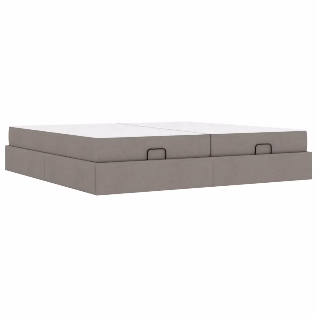 Letto matrimoniale con materasso e cassetti vidaXL in tessuto beige o grigio L/P/H: 200 x 200 x 43,5 cm – 2