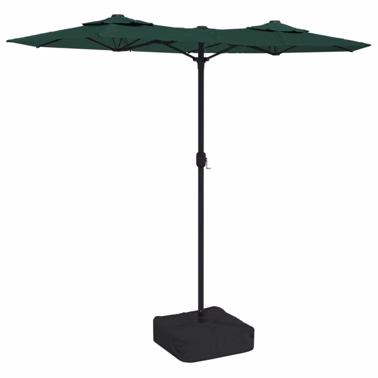 Ombrellone a Doppia Testa Verde 316x145 cm