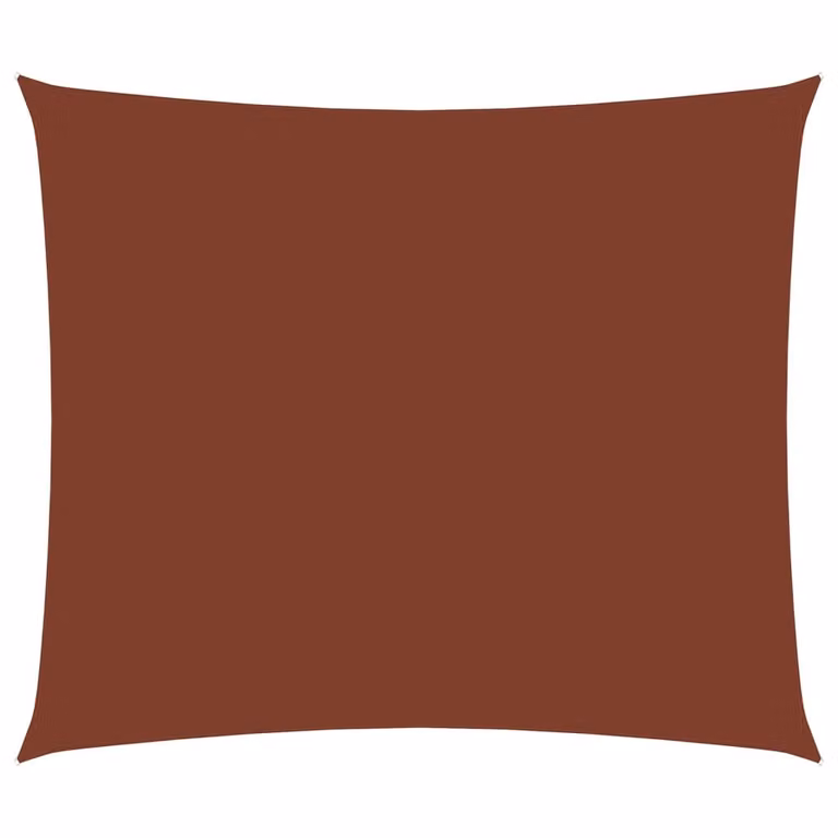 Parasole a Vela Tessuto Oxford Rettangolare 3,5x5m Terracotta