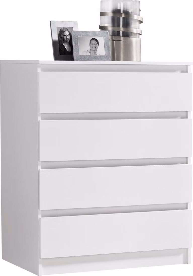 Cassettiera con 4 cassetti 80x100 cm cassettiera bianca mobile stretto in legno cassettiera credenza credenza organizzatore larghezza 80 cm altezza 100 cm