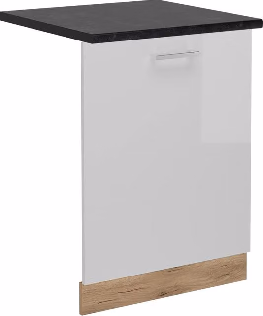 Pannello frontale R-Line Vicco Bianco lucido e Rovere dorato con PL Antracite, Larghezza: 60 cm