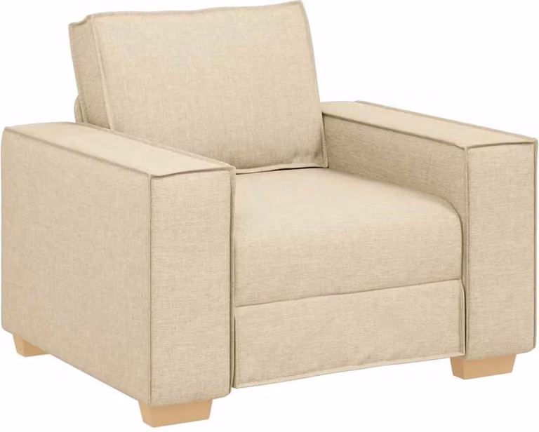 Poltrona Divano Crema 100x78x84 cm Tessuto