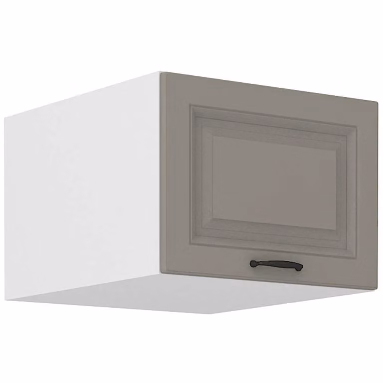 Armadietto superiore con anta a battente SOPHIA - larghezza 50 cm, grigio chiaro / bianco