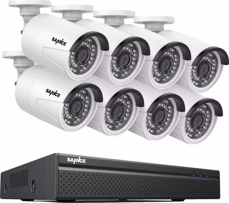 Sistema di sicurezza CCTV, risoluzione 3MP, facile configurazione PoE, 8pcs 0TB