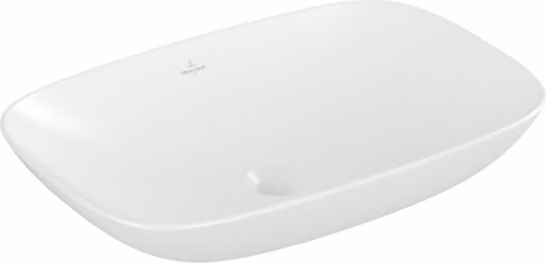 Villeroy & Boch Loop&Friends - Lavabo da appoggio, 620x420 mm, con troppopieno, CeramicPlus, Pietra bianca 4A5000RW