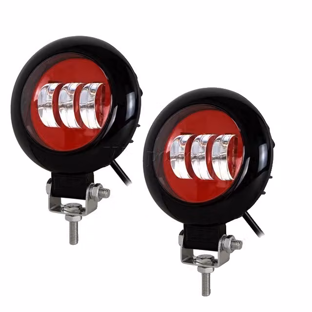 Faretto proiettore a LED, potenza 27W, design impermeabile, rosso rotondo