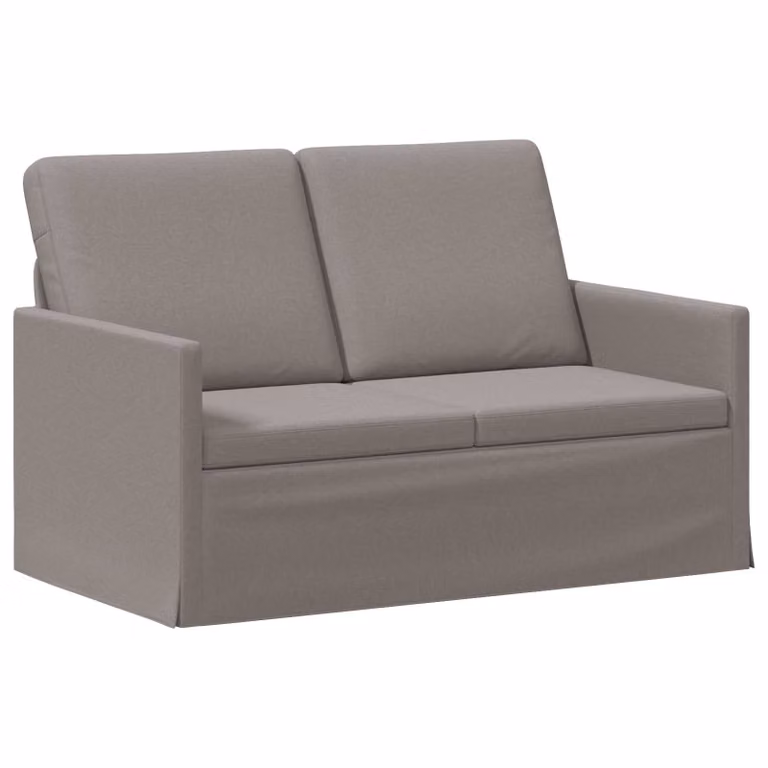 Divano a 2 posti moderno vidaXL in tessuto beige o grigio con struttura in metallo L 130 x P 81 x H 82 cm