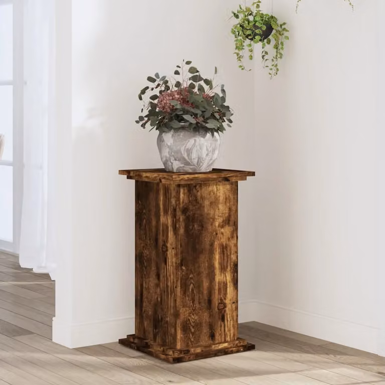 vidaXL Supporto per piante in legno marrone L/P/H: 33 x 33 x 60 cm