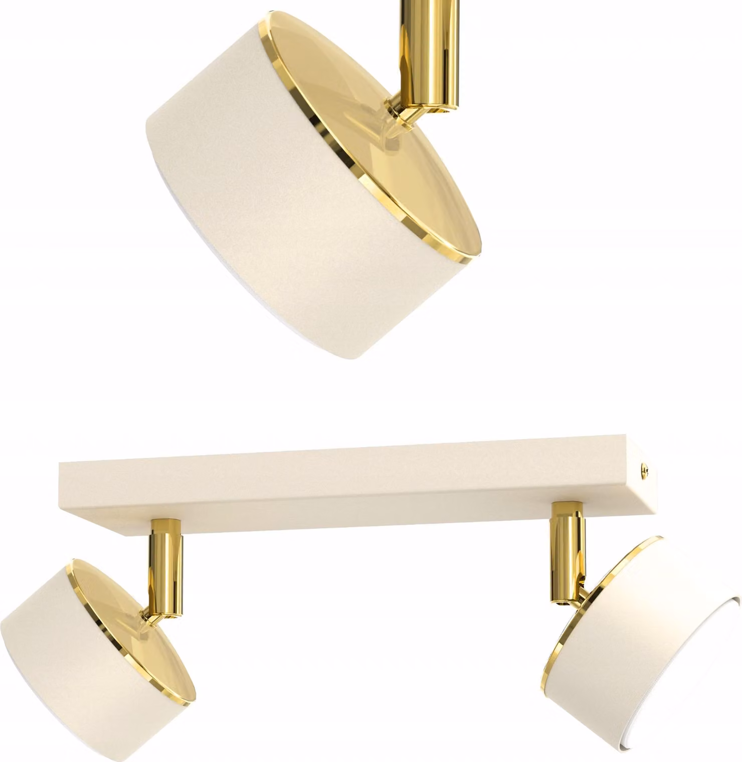 Lampada Da Soffitto Beige Ecru Gx53 - Lampada Moderna Polacca A 2 Punti