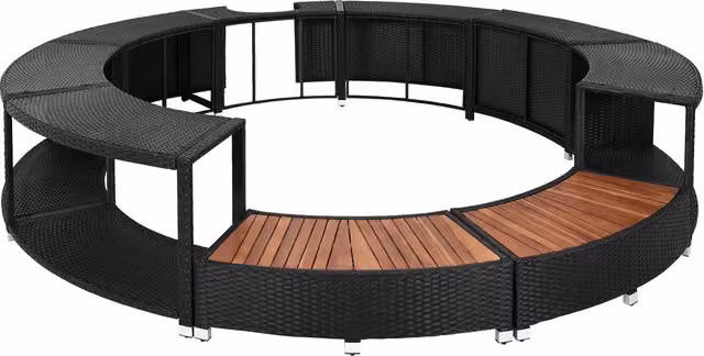 Bordo per spa Bestway LAY-Z diametro 284 cm, nero e argento