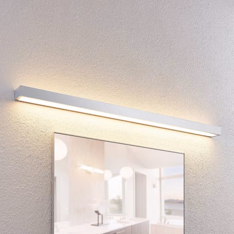 Applique da parete Layan Lindby, Cromo / Argento, Bagno, Metallo, Moderno, Applique