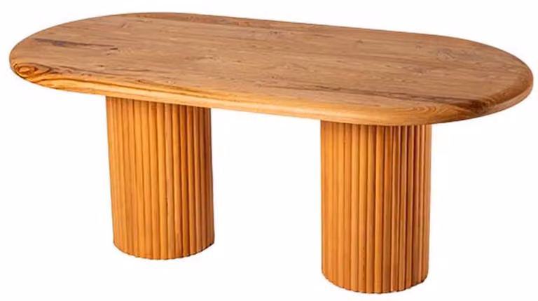 Hellbrauner Esstisch Designer Ovaler Küchentisch Moderne Holztische