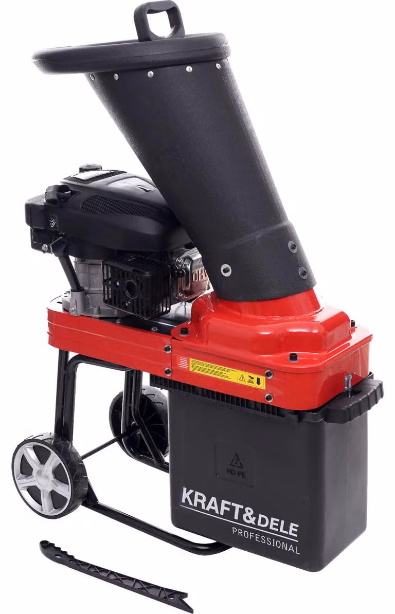 KRAFT&DELE | Cippatrice a benzina, 173 cc, 6 CV, cippatrice per legno ad azionamento diretto, cippatrice da giardino