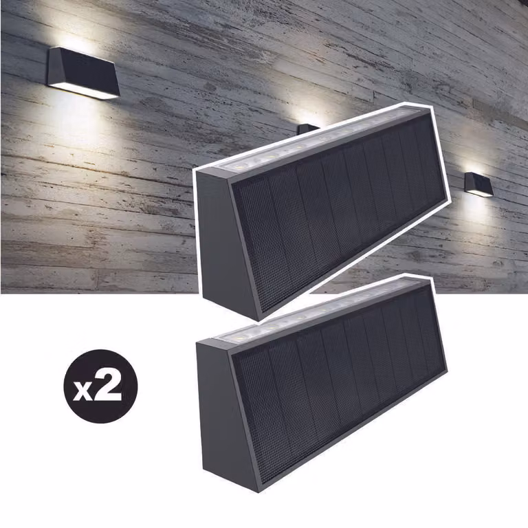 Set di 2 lampade solari EZIlight® Solar Wall S31