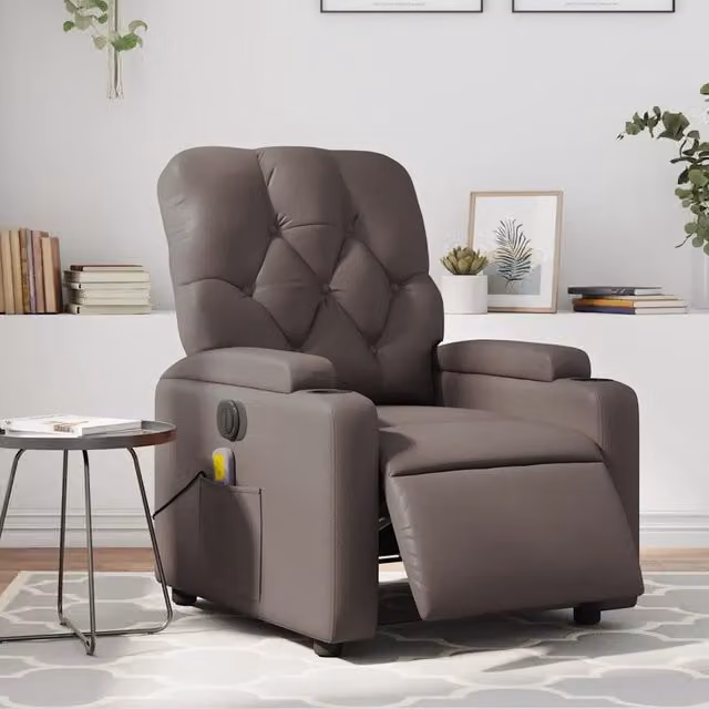 Divano Sedia-Poltrona Massaggiante Elettrica Marrone in Similpelle 216037