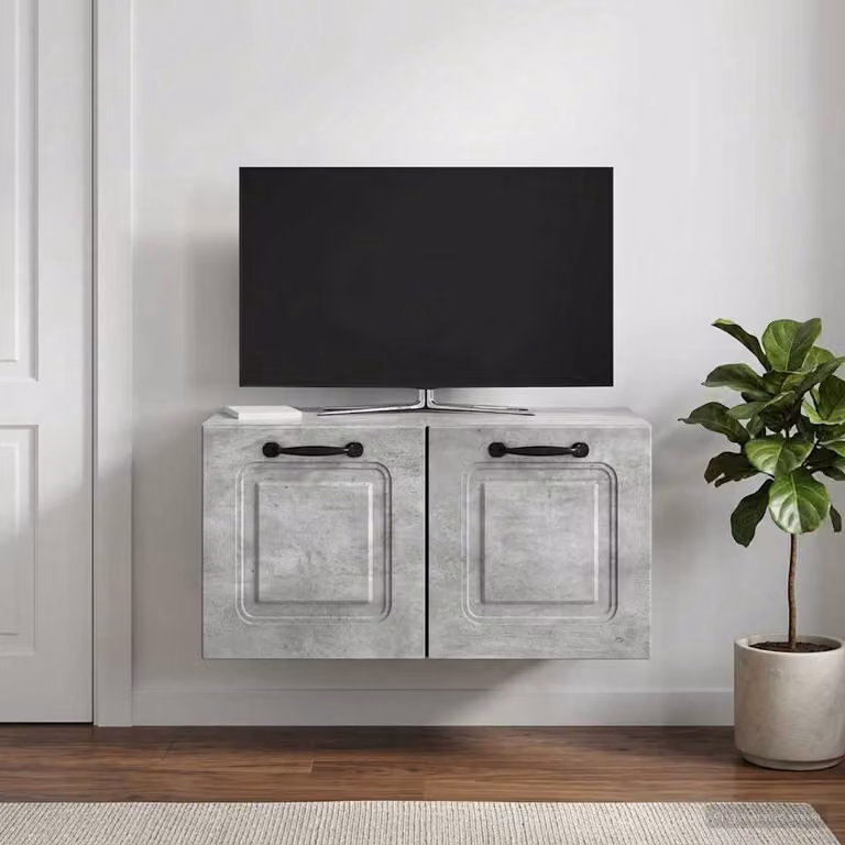 Mobile Porta TV da Muro Moderno vidaXL Grigio, L 59,5 x P 31 x H 30 cm