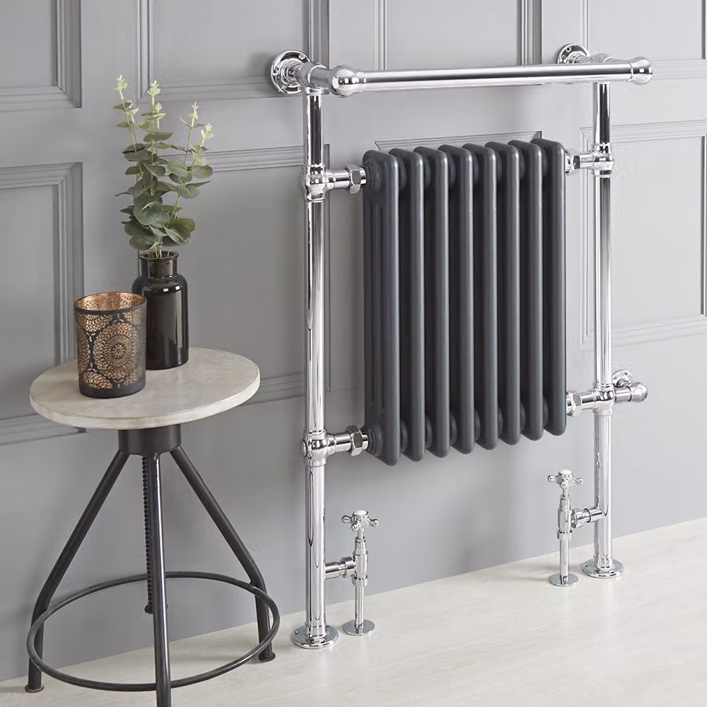 Scaldalviette Misto Antracite Elizabeth - 930 x 620mm - Scelta di Termostati & Copri Cavo