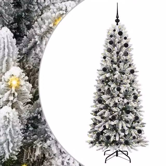 Albero di Natale artificiale verde con 300 LED bianco caldo vidaXL, Altezza: 180 cm – 1