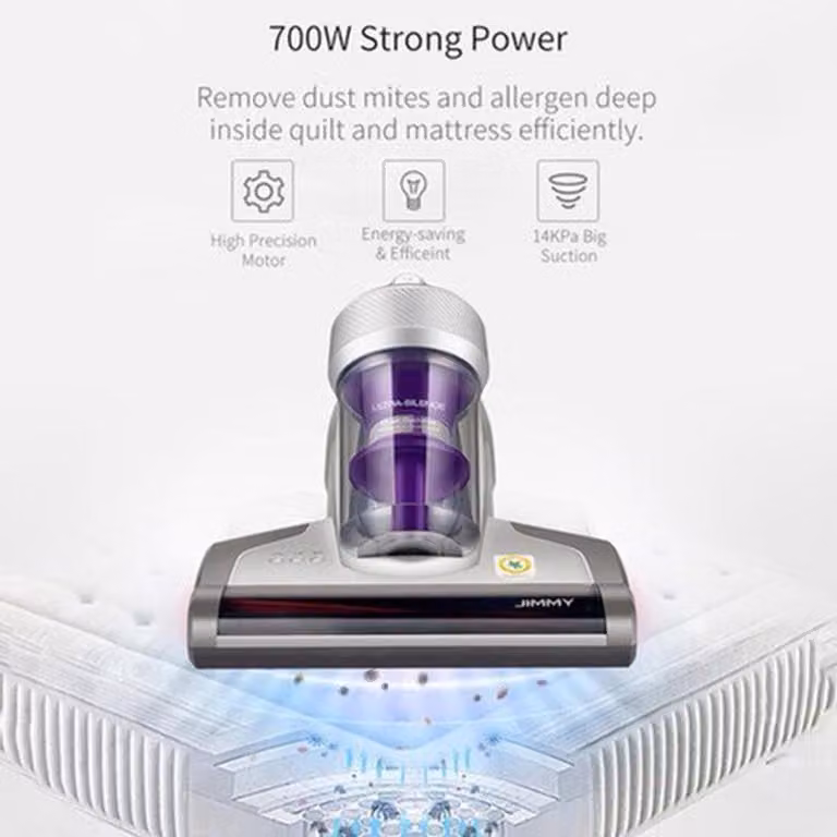 Aspirapolvere portatile da 700 W, con luce UV-C e filtro HEPA, ideale per la pulizia di materassi e per la lotta contro le allergie