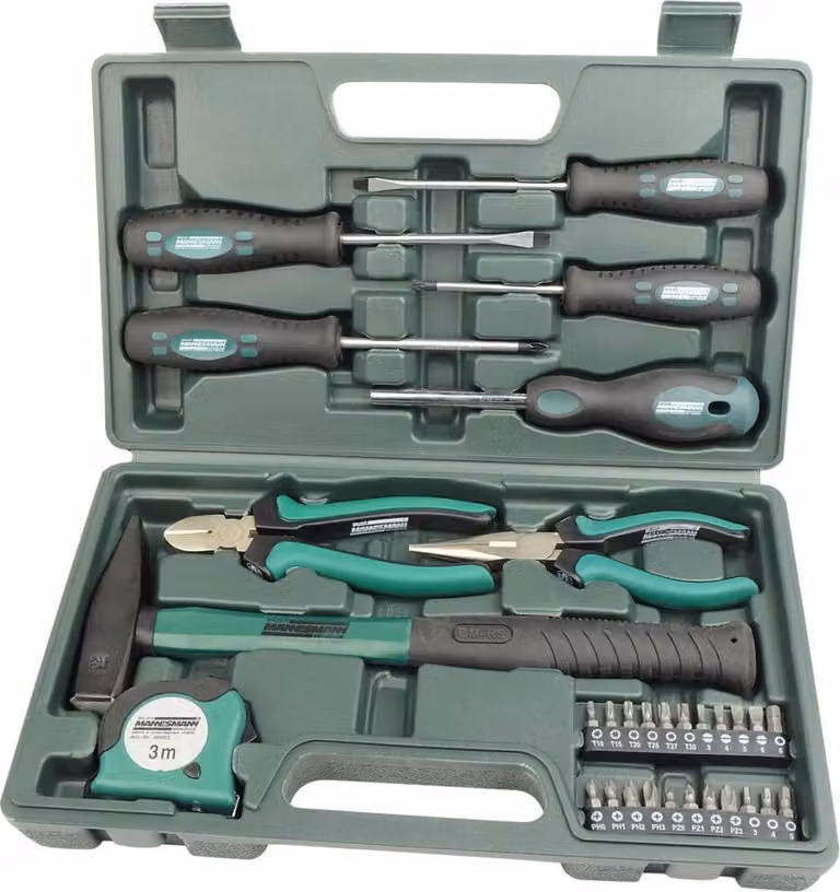 Brüder Mannesmann Heimwerker Werkzeugset im Koffer 31teilig M29031 (M29031)