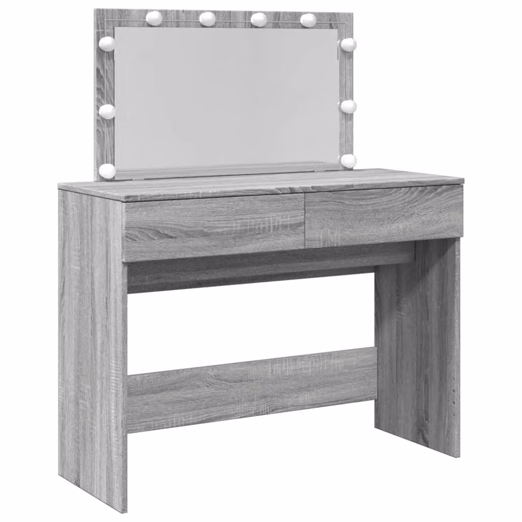 Toeletta con LED Grigio Sonoma 100x40x120 cm