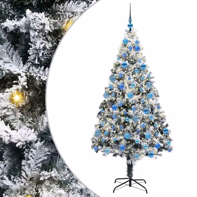 Albero di Natale Artificiale-Albero Natalizio con 300 LED Bianco 180 cm 660870