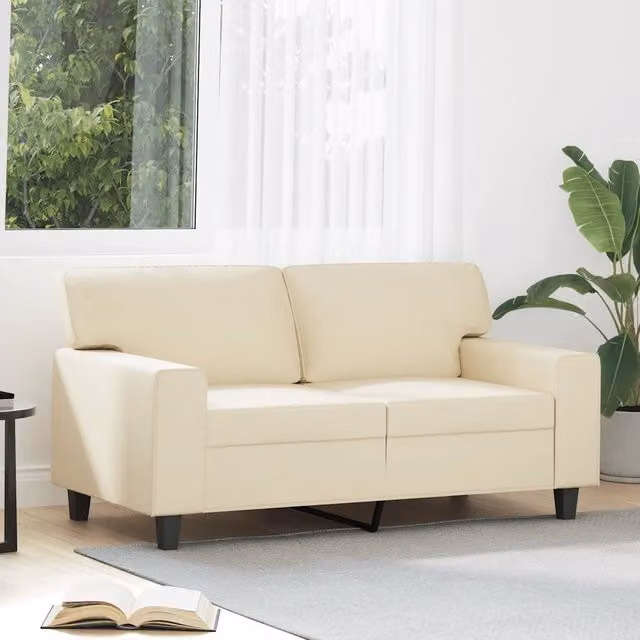 Divano a 2 Posti-Sofa 2 Posti Crema 120 cm in Similpelle 304239