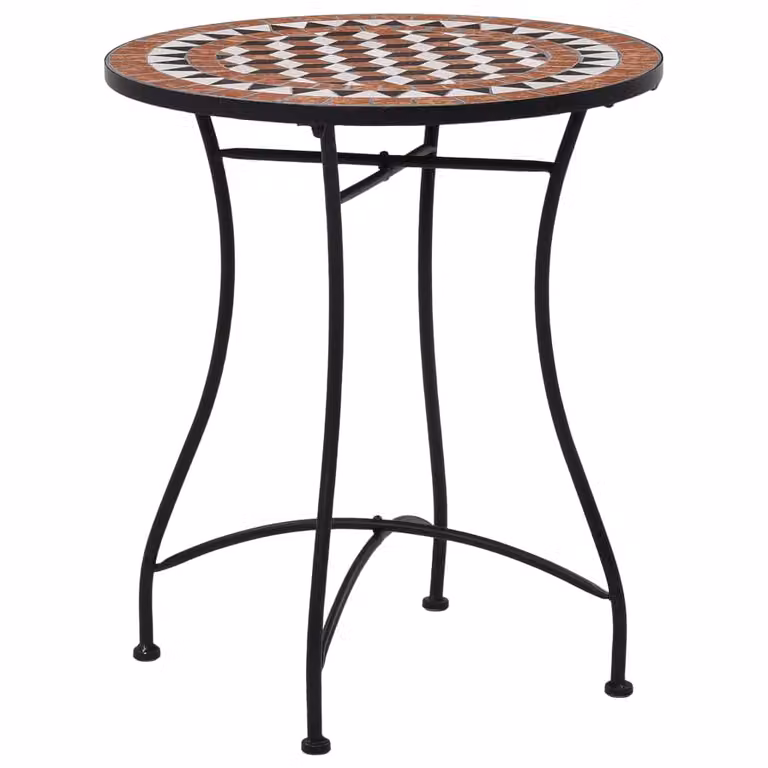 set bistrot 3 pezzi in Vetroceramica mosaico terracotta