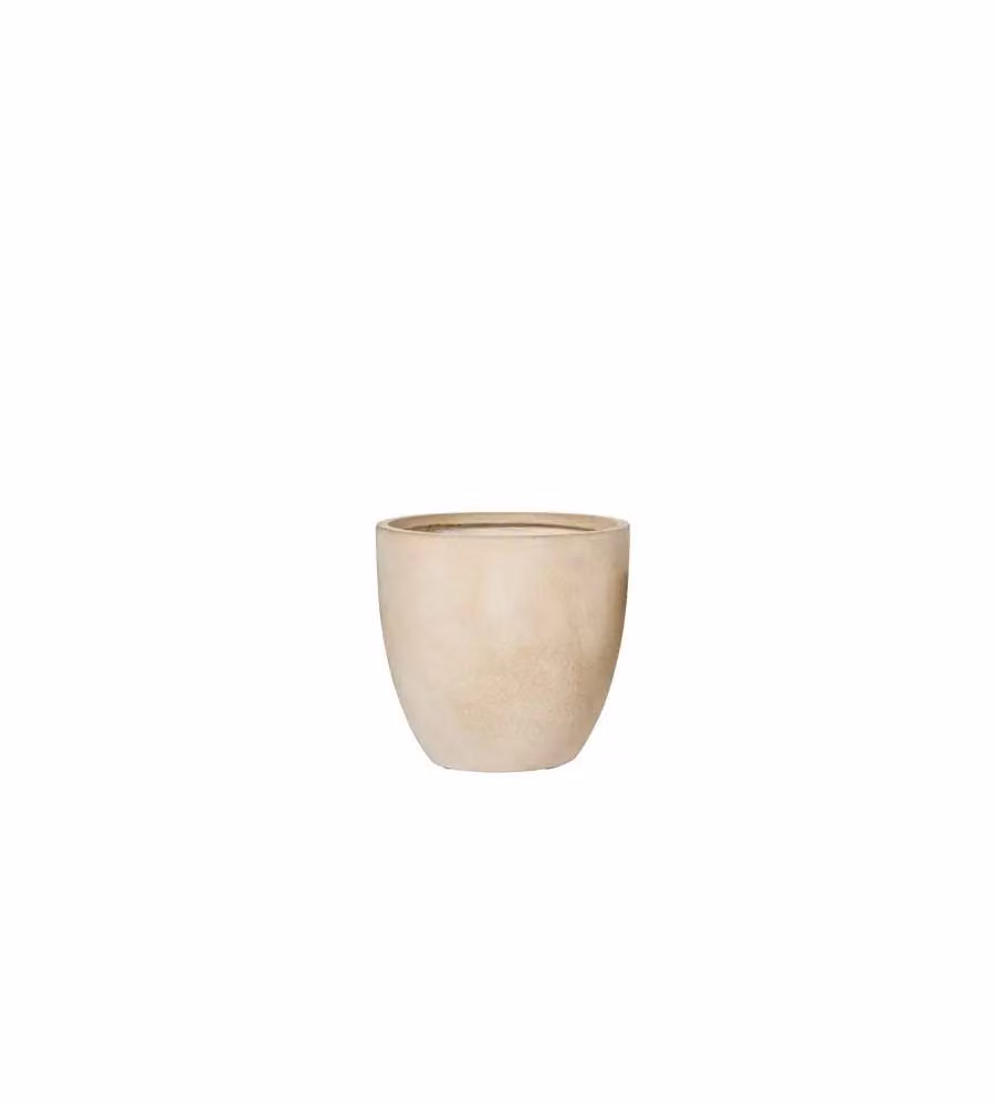 Vaso Tyler per Piante Rotondo Beige 30,5x29 cm Fibra Clay Interno/Esterno