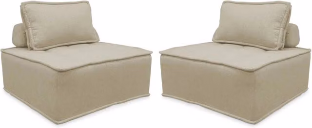 Divano modulare, 2 posti, beige