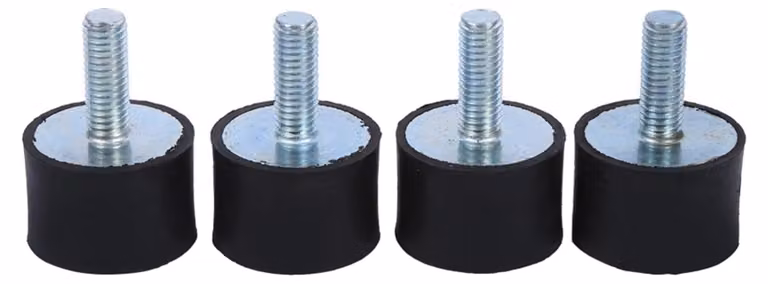 Ammortizzatori antivibranti in gomma, filettatura M10, dimensioni 40x30 mm - confezione da 4 pezzi