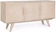 Madia Bizzotto Sahana in legno naturale beige stile mid-century L: 155 cm