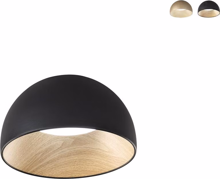 Coco plafoniera LED in metallo nero 30W CCT 35cm