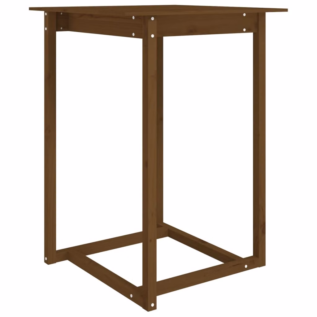 Tavolo da Bar Ambra 80x80x110 cm in Legno Massello di Pino